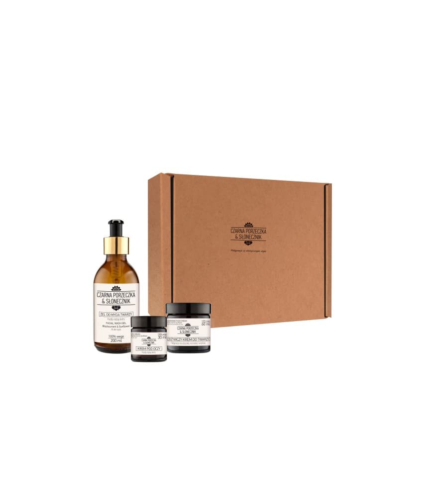 Zestaw dla niego czarna porzeczka & słonecznik na prezent - naturalne pochodzenie składników