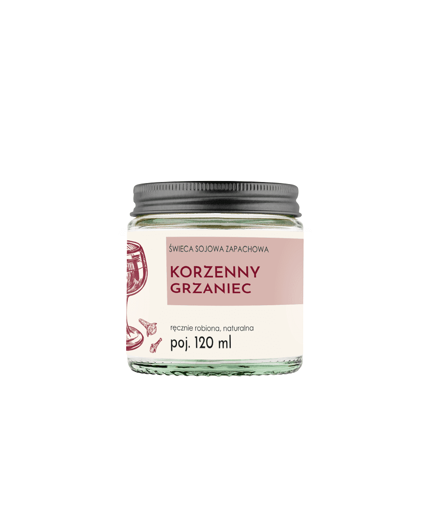 Korzenny grzaniec świeca sojowa zapachowa - naturalne pochodzenie