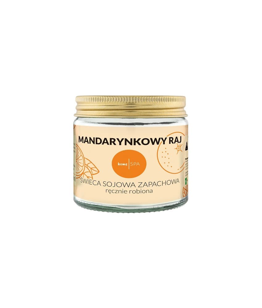 Mandarynkowy raj świeca sojowa zapachowa 120 ml - naturalne pochodzenie składników