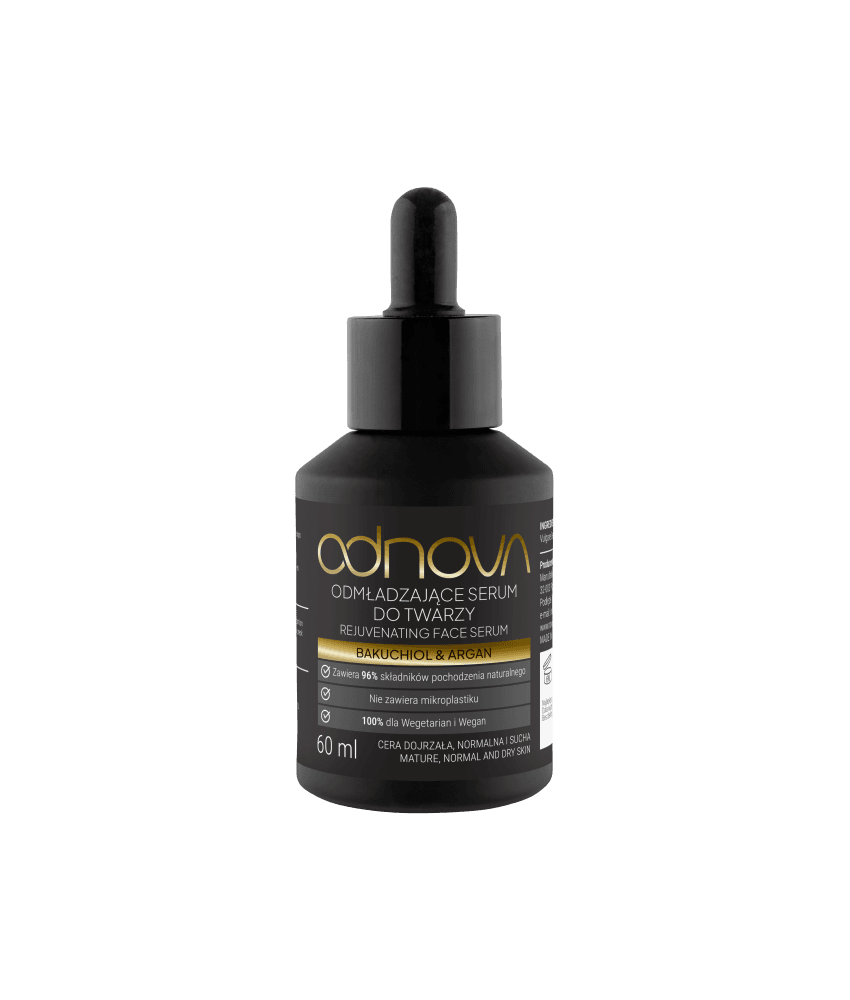 Odnova odmładzające serum do twarzy bakuchiol & argan 60ml - naturalne pochodzenie składników