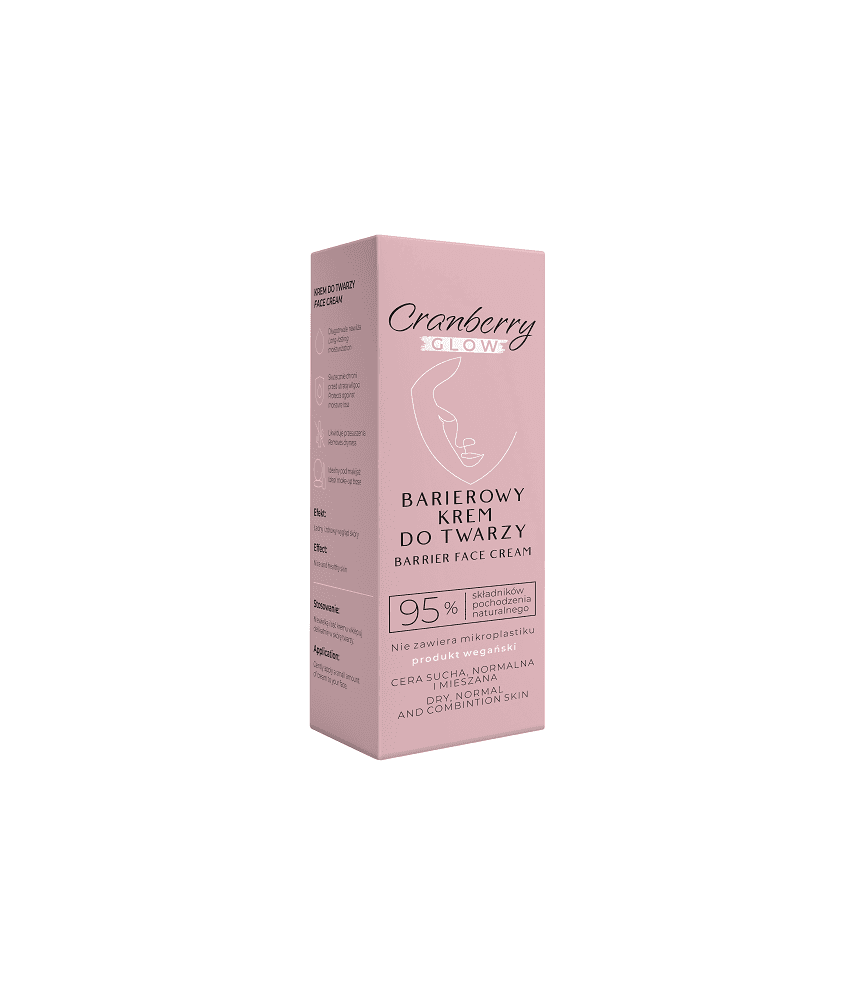 Barierowy krem do twarzy cranberry glow 50 ml - naturalne pochodzenie składników