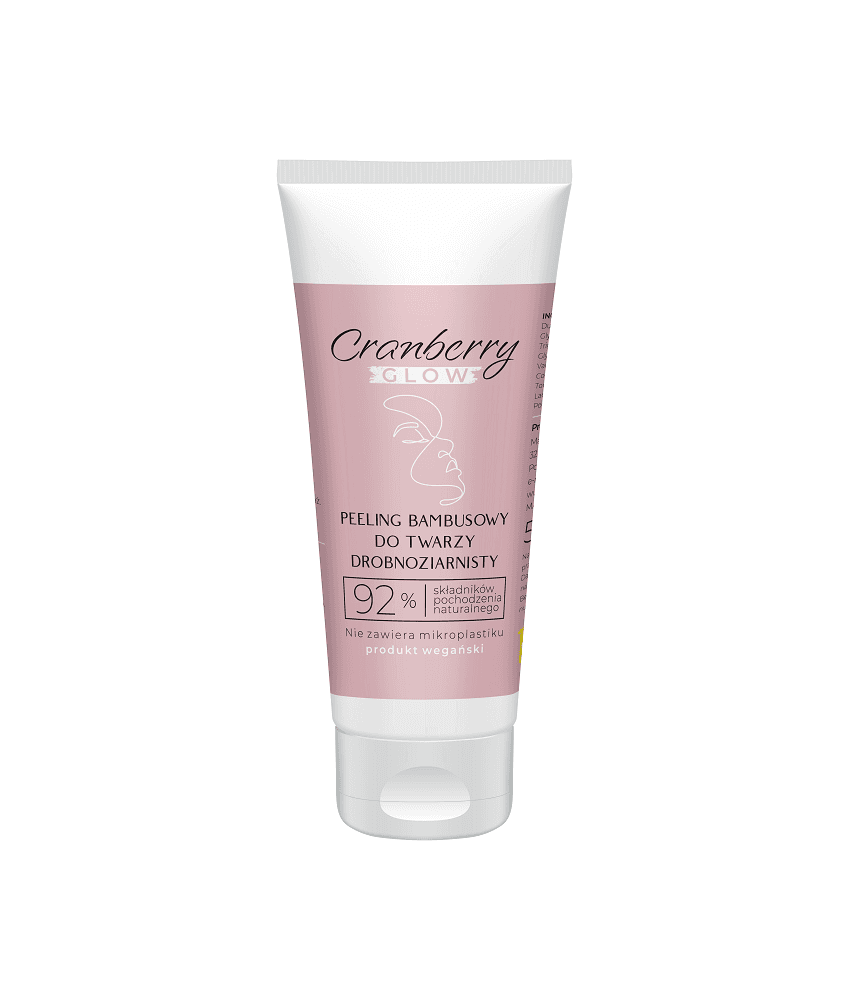 Peeling bambusowy do twarzy cranberry glow 50 ml naturalne pochodzenie składników